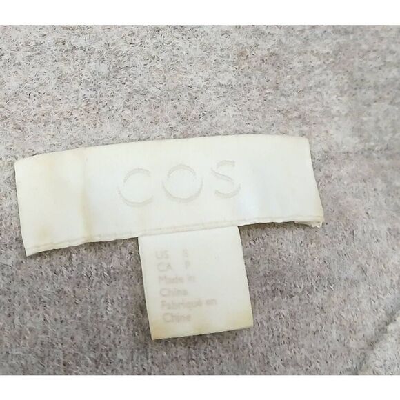 Cos womens small beige boiled wool mockneck sweater - Picture 3 of 5